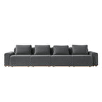 Terra Cloud 139 Boneless Sectional Sofa with Table - Deep-Seated Sectional for Modern Living Rooms