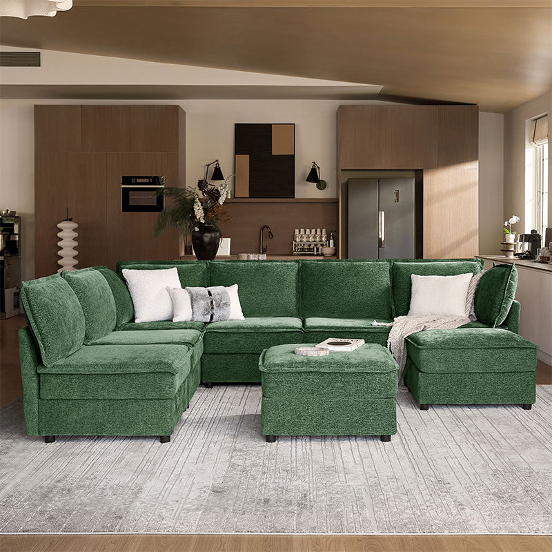 Harmetrix 8-Seater Soft Sectional Couch with Storage
