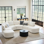 Aeris 138 Modern Curved Sectional Couch & Sofa With Curved Aesthetic