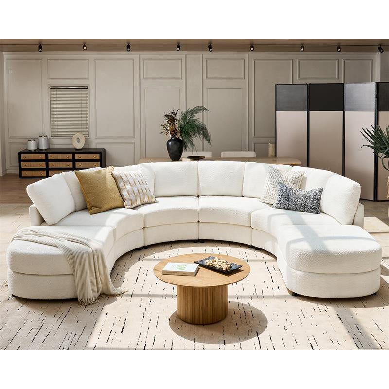 Aeris 138 Modern Curved Sectional Couch & Sofa With Curved Aesthetic