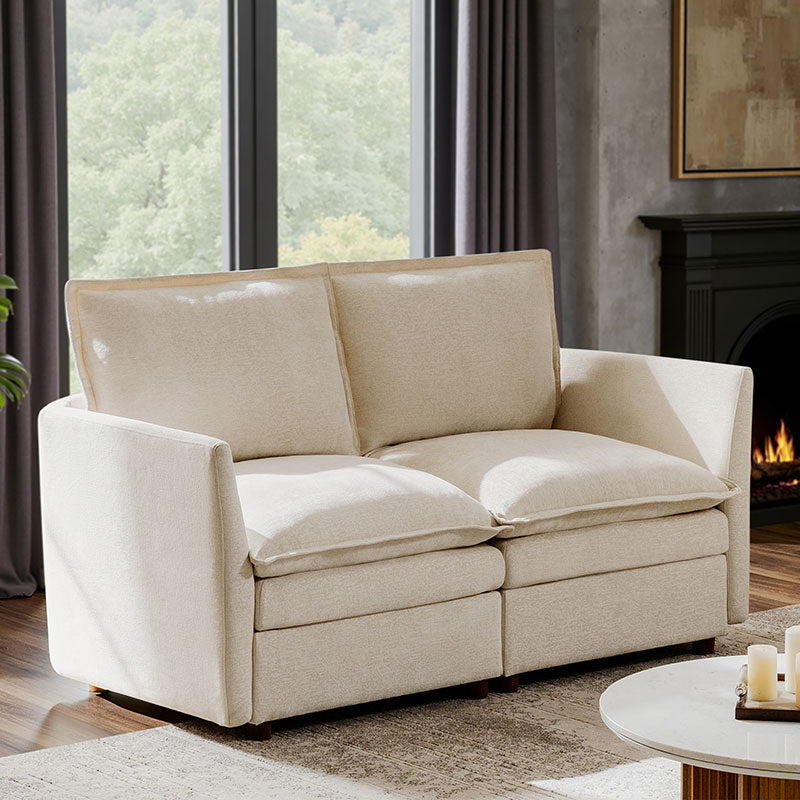 Victoria Oversized Modular Sectional Sofa with Hidden Storage and Removable Slipcovers