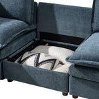 Victoria Oversized Modular Sectional Sofa with Hidden Storage and Removable Slipcovers