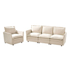 Victoria Oversized Modular Sectional Sofa with Hidden Storage and Removable Slipcovers