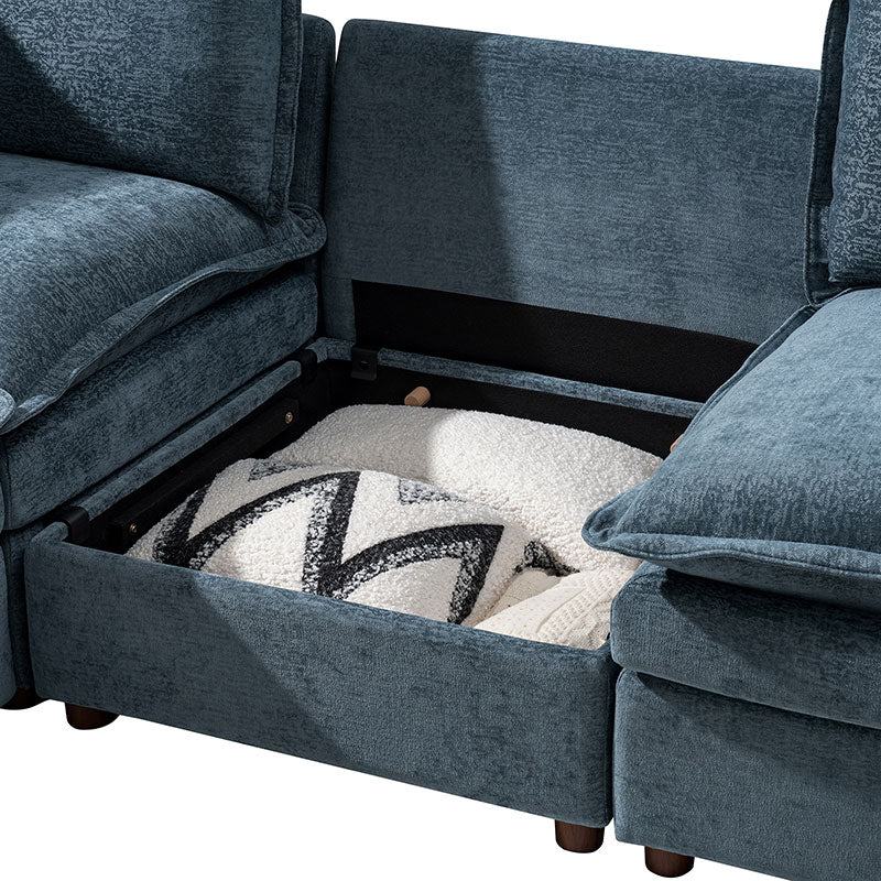 Victoria Oversized Modular Sectional Sofa with Hidden Storage and Removable Slipcovers