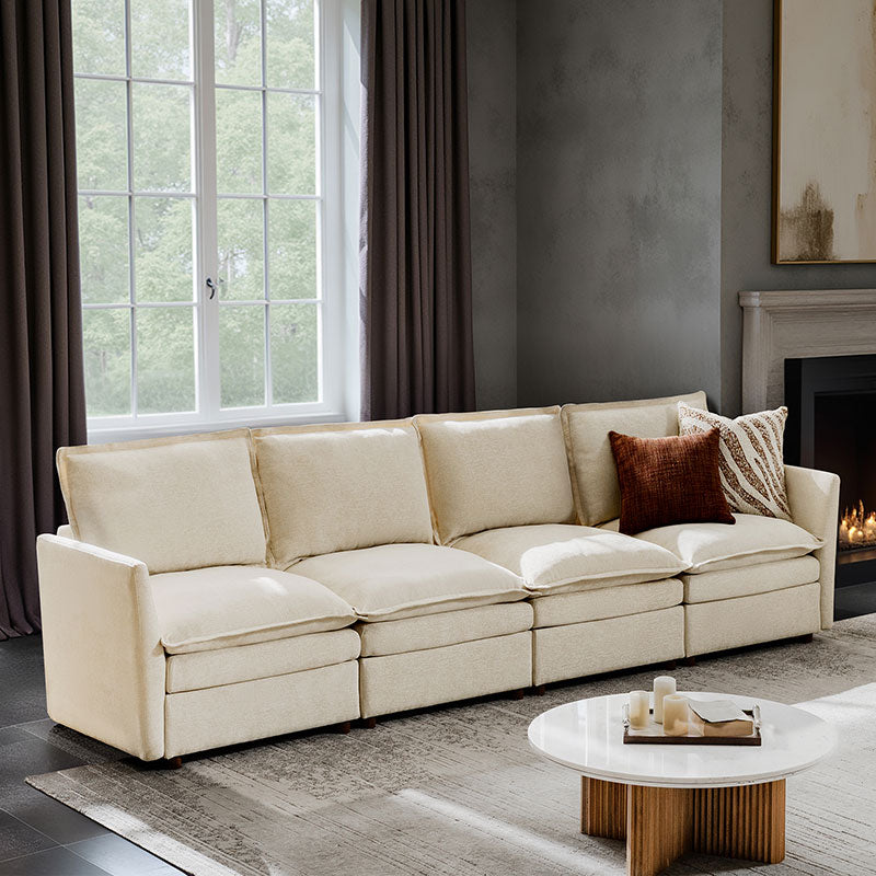 Victoria Oversized Modular Sectional Sofa with Hidden Storage and Removable Slipcovers