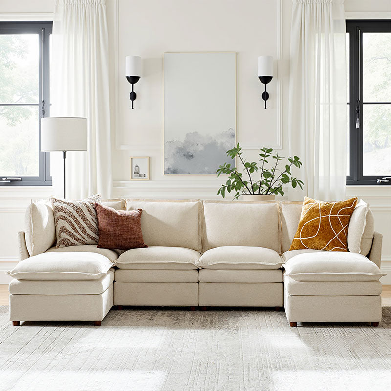 Victoria Oversized Modular Sectional Sofa with Hidden Storage and Removable Slipcovers
