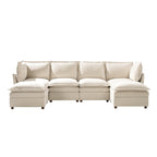 Victoria Oversized Modular Sectional Sofa with Hidden Storage and Removable Slipcovers