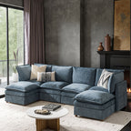 Victoria Oversized Modular Sectional Sofa with Hidden Storage and Removable Slipcovers