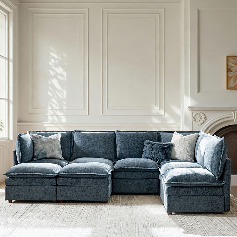 Victoria Oversized Modular Sectional Sofa with Hidden Storage and Removable Slipcovers