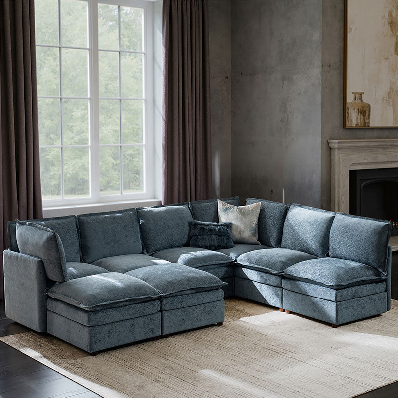 Victoria Oversized Modular Sectional Sofa with Hidden Storage and Removable Slipcovers