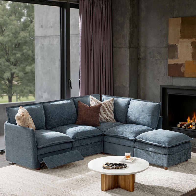 Victoria Oversized Modular Power Reclining Sectional Sofa with Hidden Storage