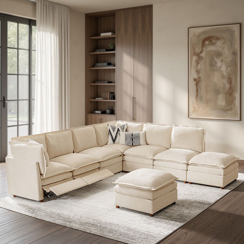 Victoria Oversized Modular Power Reclining Sectional Sofa with Hidden Storage