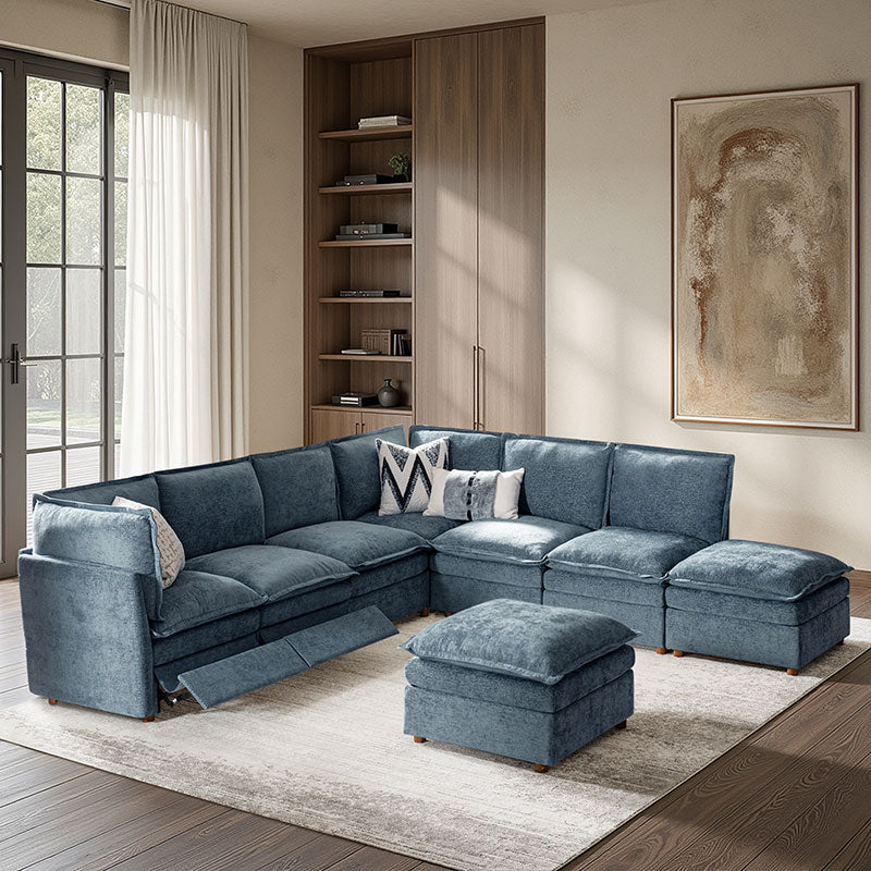 Victoria Oversized Modular Power Reclining Sectional Sofa with Hidden Storage