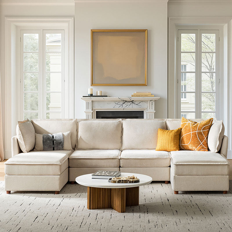 Diego Modern Modular 6-Seat Sectional Sofa with Chaise Lounge