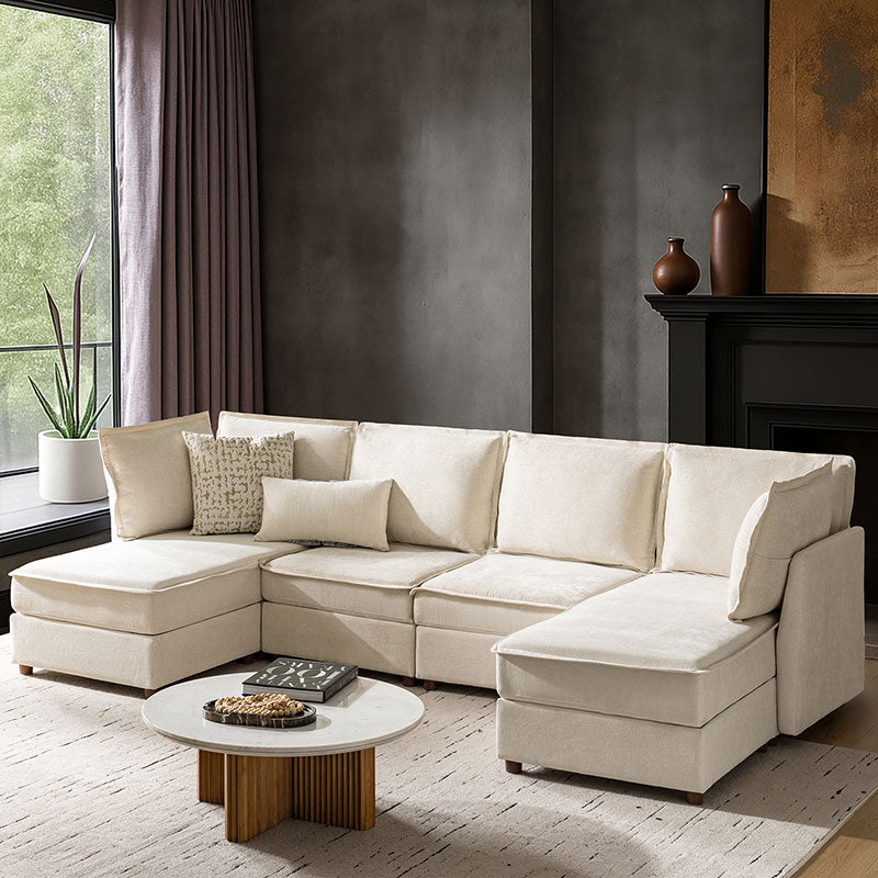 Diego Modern Modular 6-Seat Sectional Sofa with Chaise Lounge