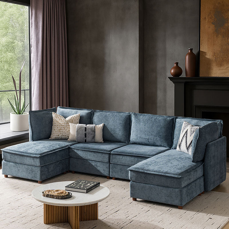 Diego Modern Modular 6-Seat Sectional Sofa with Chaise Lounge