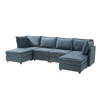 Diego Modern Modular 6-Seat Sectional Sofa with Chaise Lounge