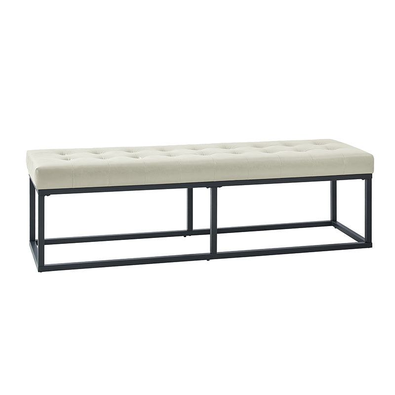 Amparo Mid-century Modern Bench with metal base