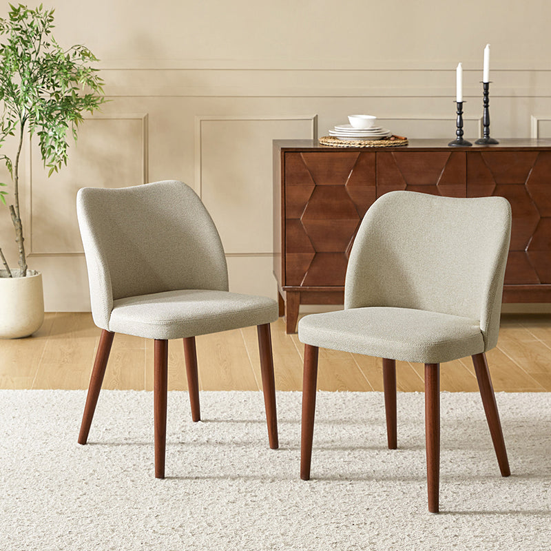 Diana Mid-Century Modern Upholstered Dining Chair,Set of 2