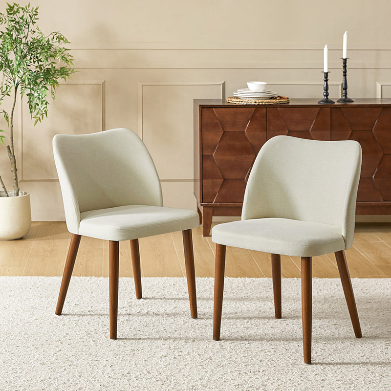 Diana Mid-Century Modern Upholstered Dining Chair,Set of 2