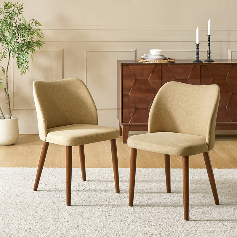 Diana Mid-Century Modern Upholstered Dining Chair,Set of 2