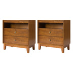 Josefa 3-Drawer Nightstand with Type-C and USB(Optional Types)