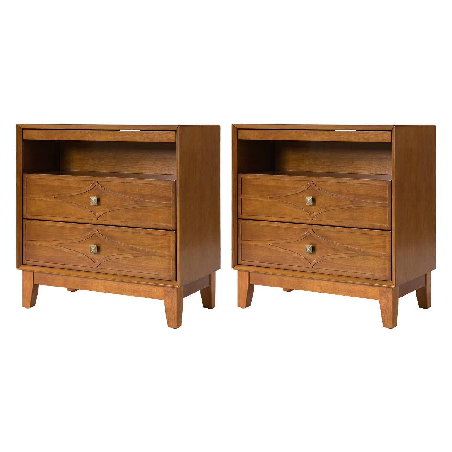 Josefa 3-Drawer Nightstand with Type-C and USB(Optional Types)