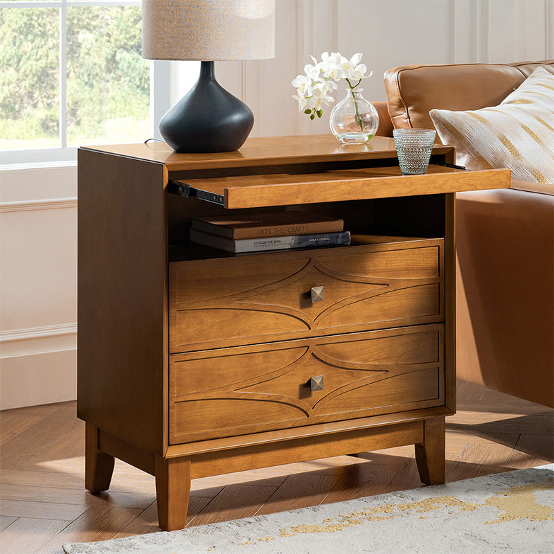 Josefa 3-Drawer Nightstand with Type-C and USB(Optional Types)