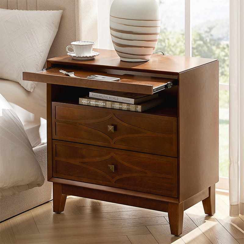 Josefa 3-Drawer Nightstand with Type-C and USB(Optional Types)