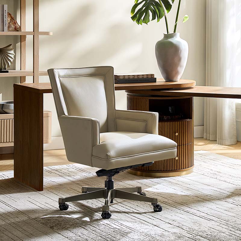 Adrian Genuine Leather Office Chair – Ergonomic, Adjustable, Modern Design