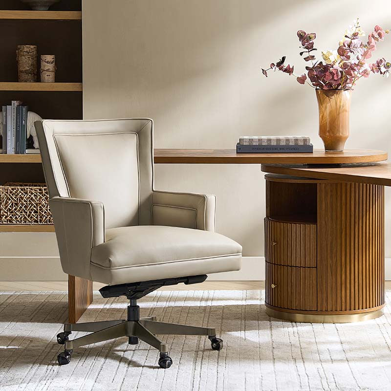 Adrian Genuine Leather Office Chair – Ergonomic, Adjustable, Modern Design