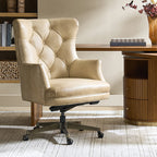 Adrian Hand-Rubbed Oil-Wax Leather Wingback Office Chair