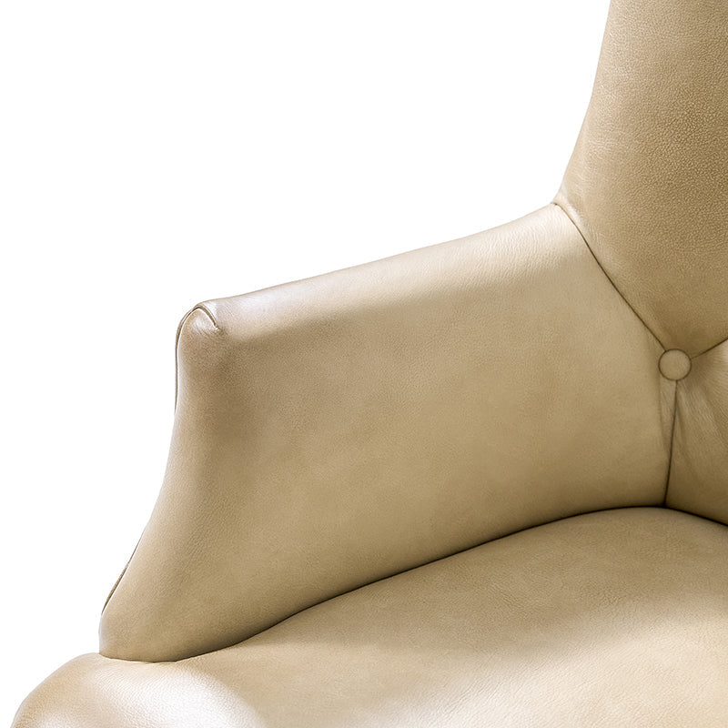 Adrian Hand-Rubbed Oil-Wax Leather Wingback Office Chair