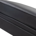 Basilio Contemporary Genuine Leather Ottoman for Living Room