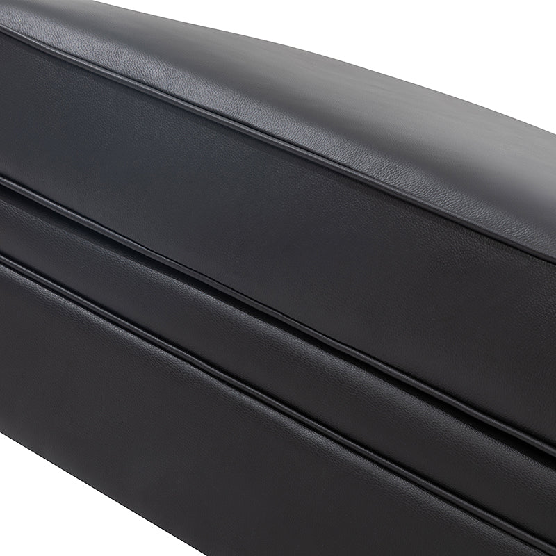 Basilio Contemporary Genuine Leather Ottoman for Living Room