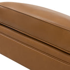 Basilio Contemporary Genuine Leather Ottoman for Living Room