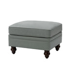 Basilio Contemporary Genuine Leather Ottoman for Living Room