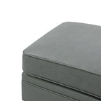 Basilio Contemporary Genuine Leather Ottoman for Living Room