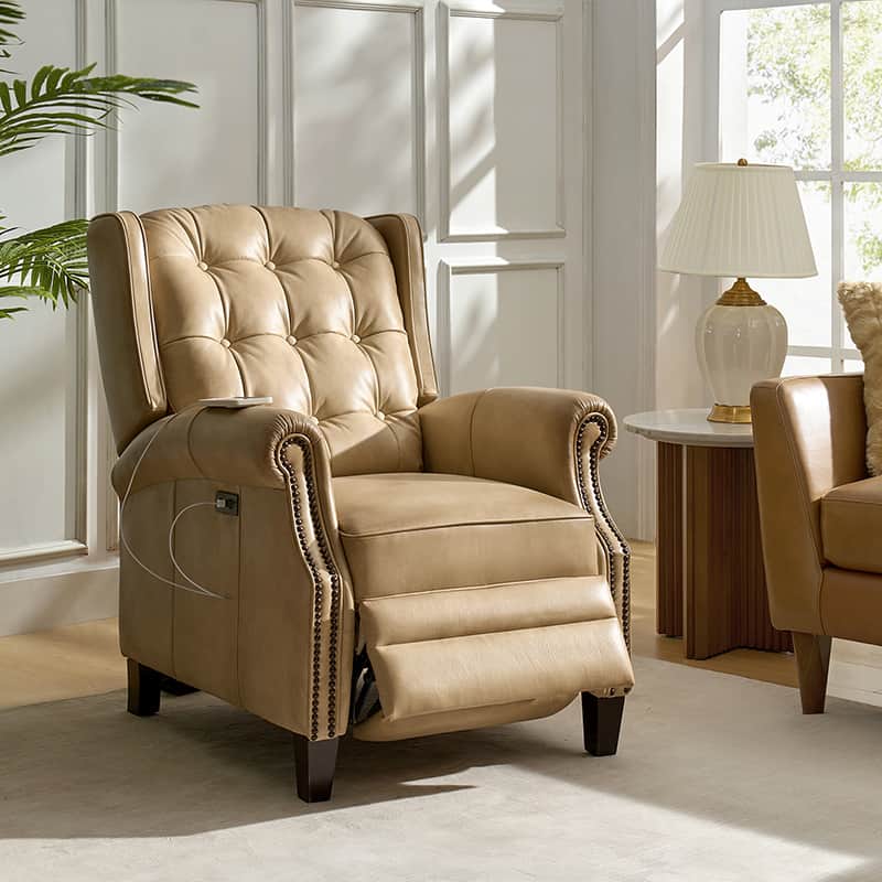 Ruben Buttery Leather Power Recliner