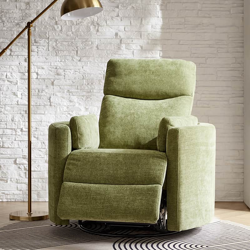 Monica Swivel Rocker Power Recliner with Movable Pillows(Optional Types)