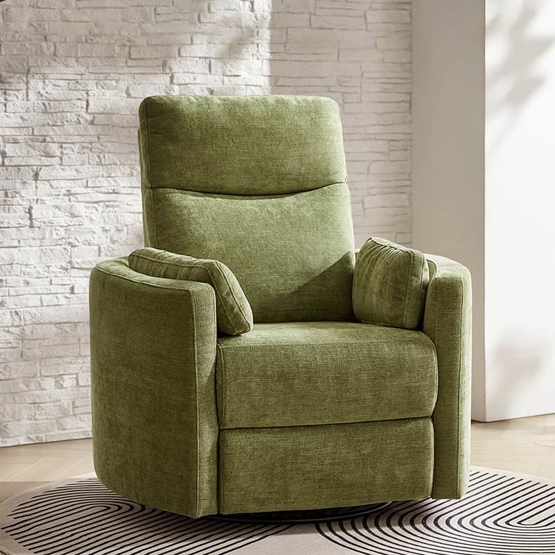Monica Swivel Rocker Power Recliner with Movable Pillows(Optional Types)