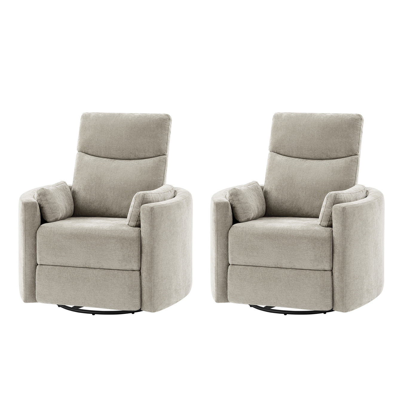 Monica Swivel Rocker Power Recliner with Movable Pillows(Optional Types)