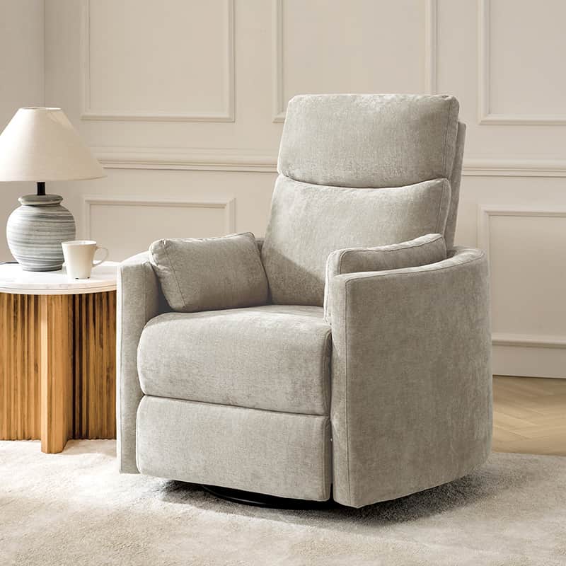 Monica Swivel Rocker Power Recliner with Movable Pillows(Optional Types)