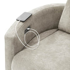 Monica Swivel Rocker Power Recliner with Movable Pillows(Optional Types)