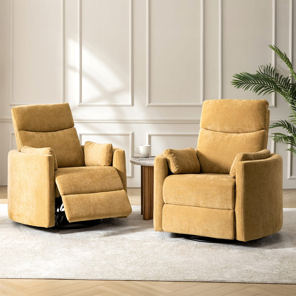 Monica Swivel Rocker Power Recliner with Movable Pillows(Optional Types)