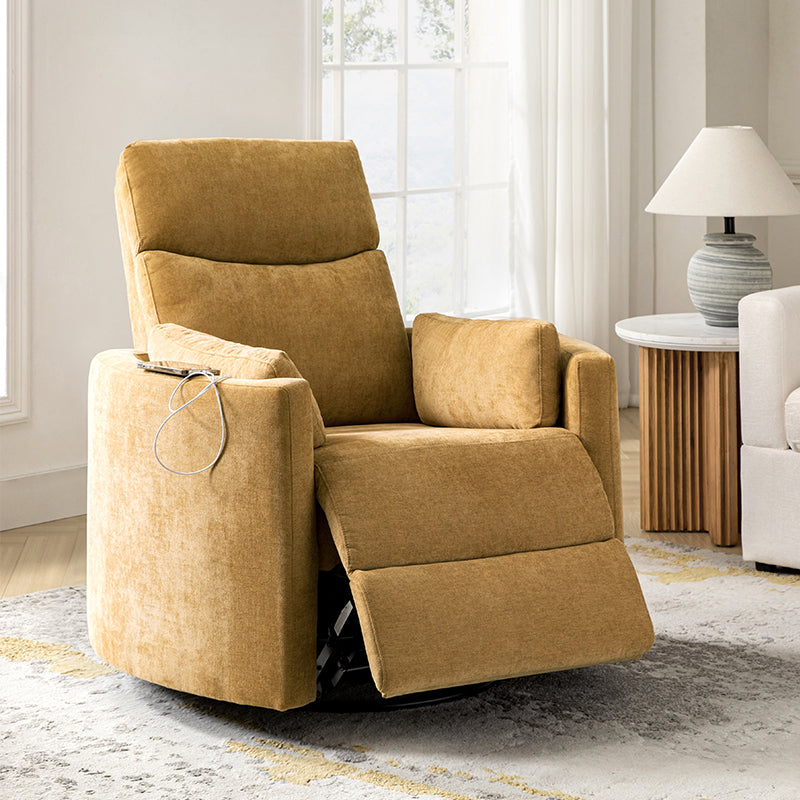 Monica Swivel Rocker Power Recliner with Movable Pillows(Optional Types)