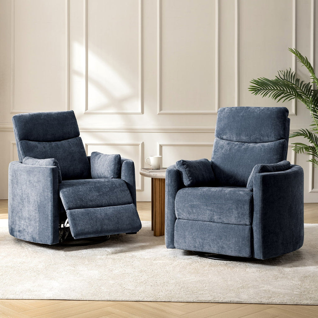Monica Swivel Rocker Power Recliner with Movable Pillows(Optional Types)