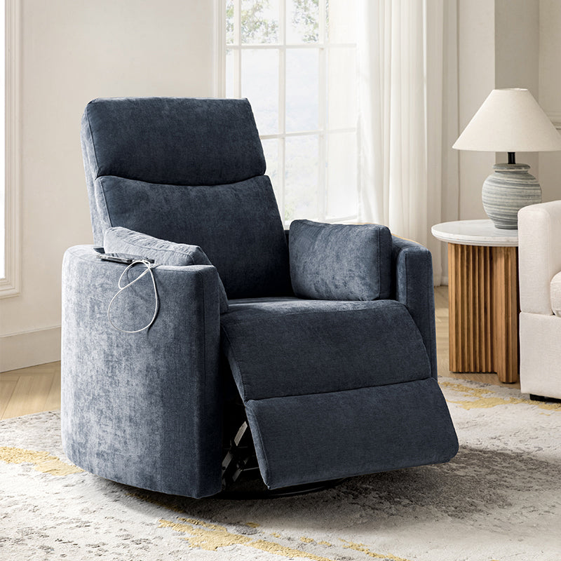 Monica Swivel Rocker Power Recliner with Movable Pillows(Optional Types)