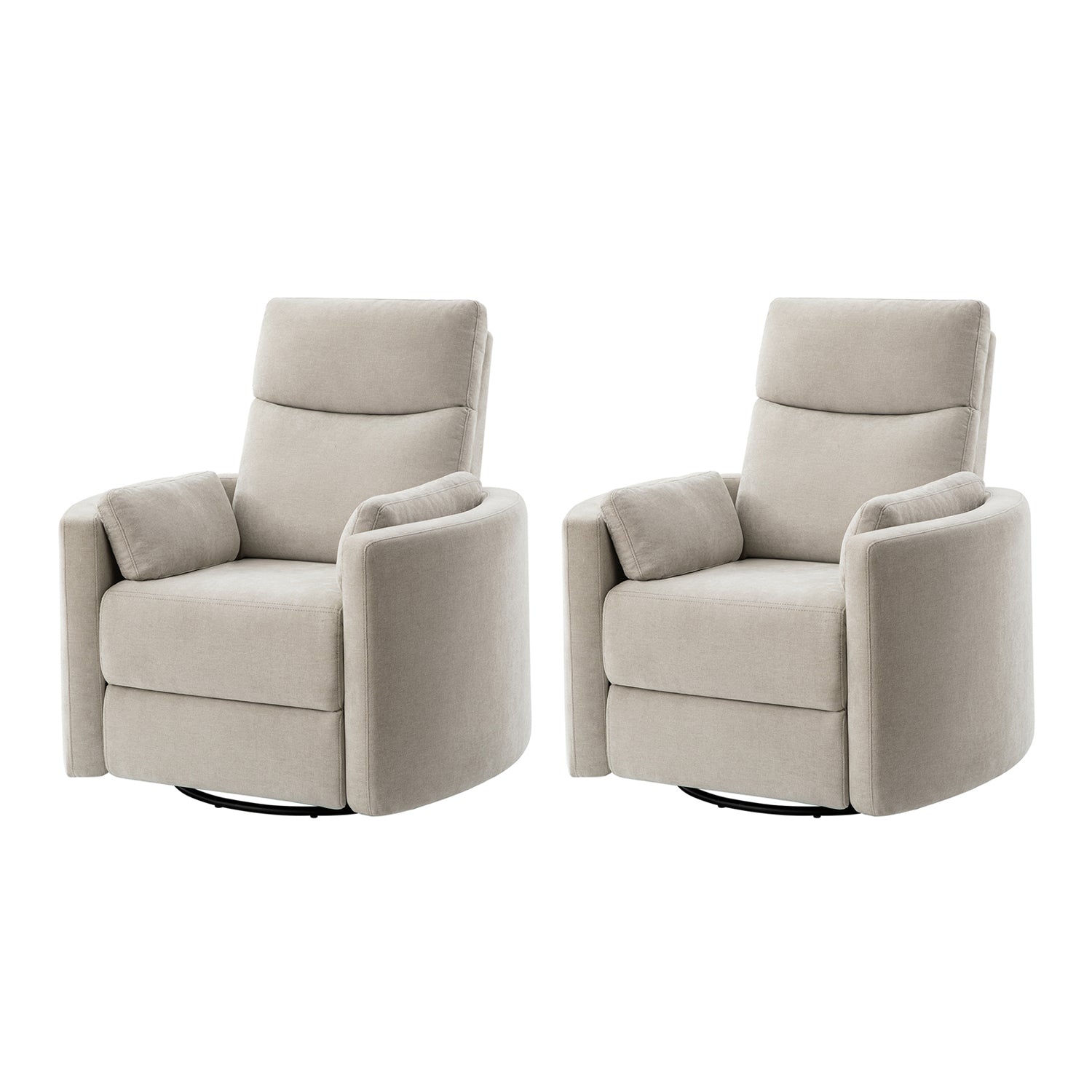 Monica Swivel Rocker Power Recliner with Movable Pillows(Optional Types)