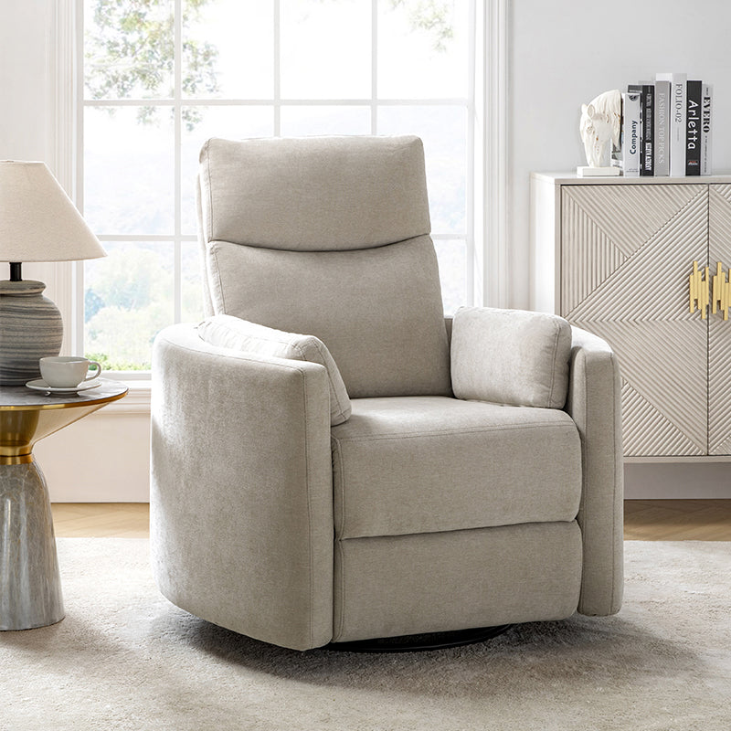 Monica Swivel Rocker Power Recliner with Movable Pillows(Optional Types)